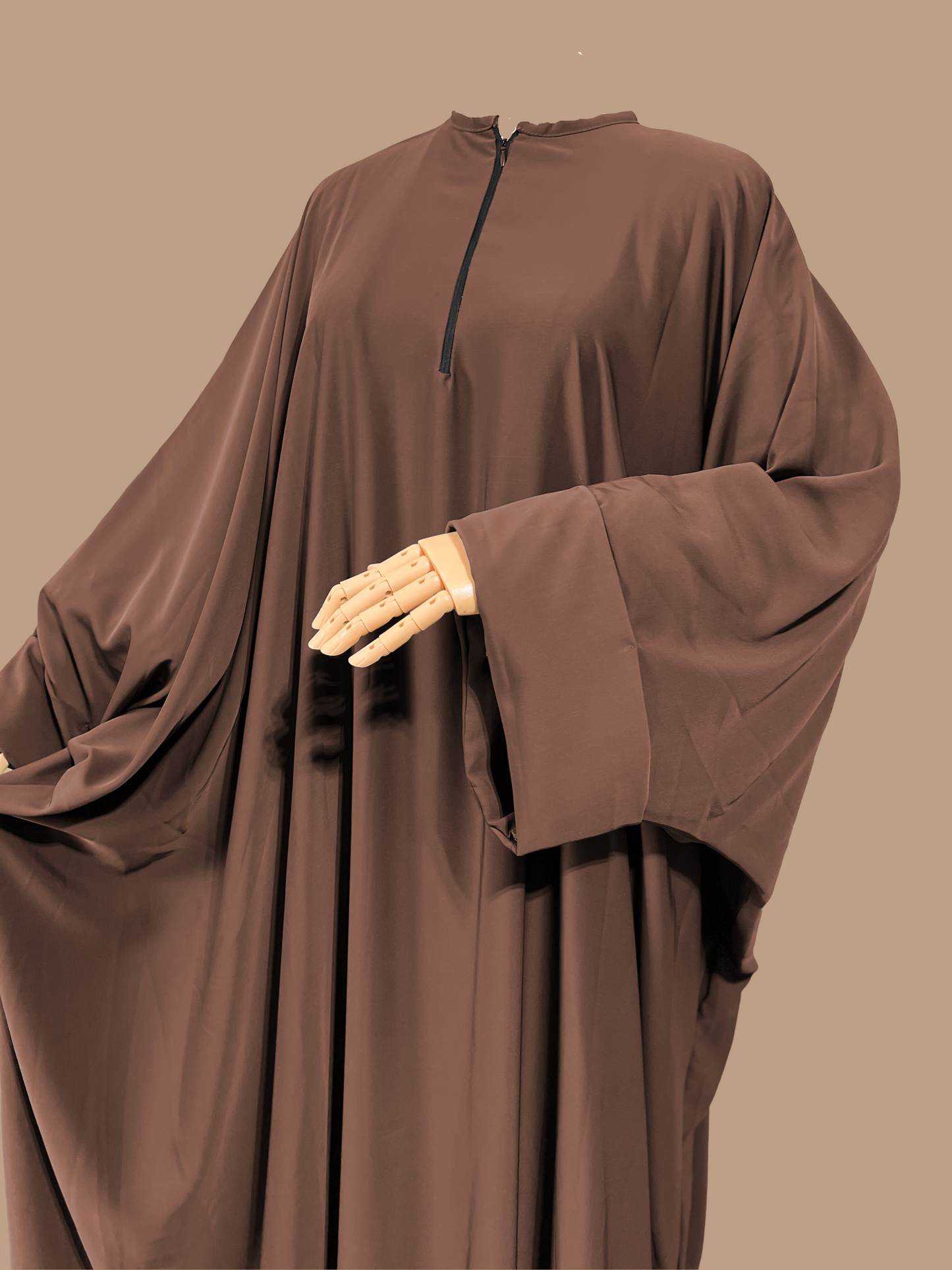 Brown Batwing Abaya