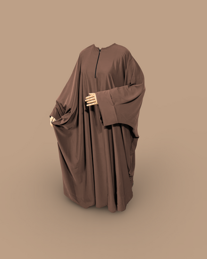 Brown Batwing Abaya