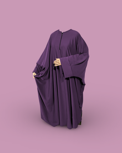 Purple Batwing Abaya